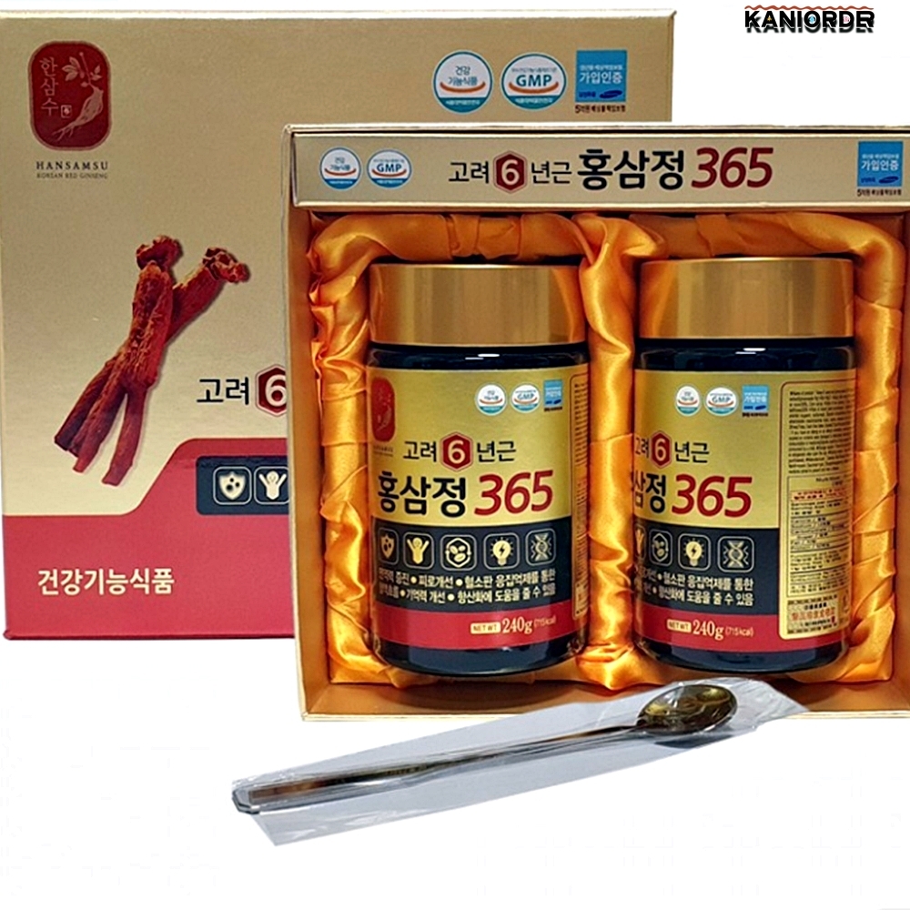 6년근고려홍삼진액 홍삼 원액 면연력 체력 수험생 부모님 지인 선물 240g2병 - 상품 이미지