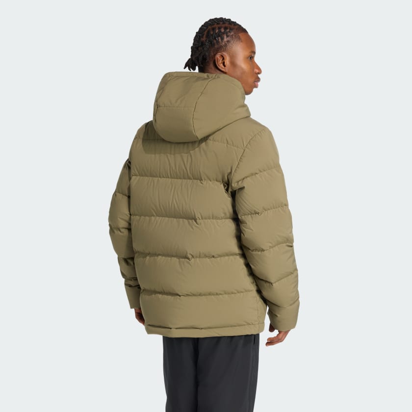헬리오닉 클라이마웜 후드 다운 재킷 Olive Strata, M - 상세 이미지 3