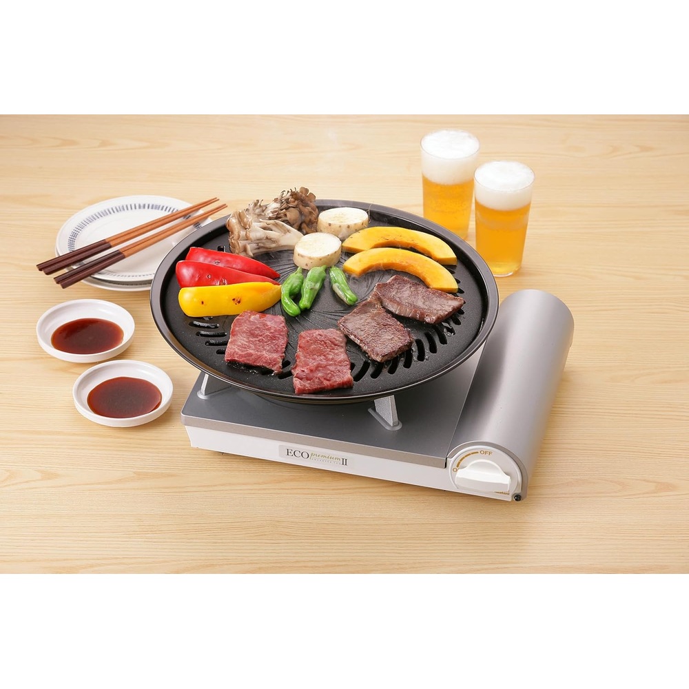 이와타니 카세트 후 에코 프리미엄Ⅲ 휴대용 가스레인지 내연식 고화력 일본제 CB-EPR-3