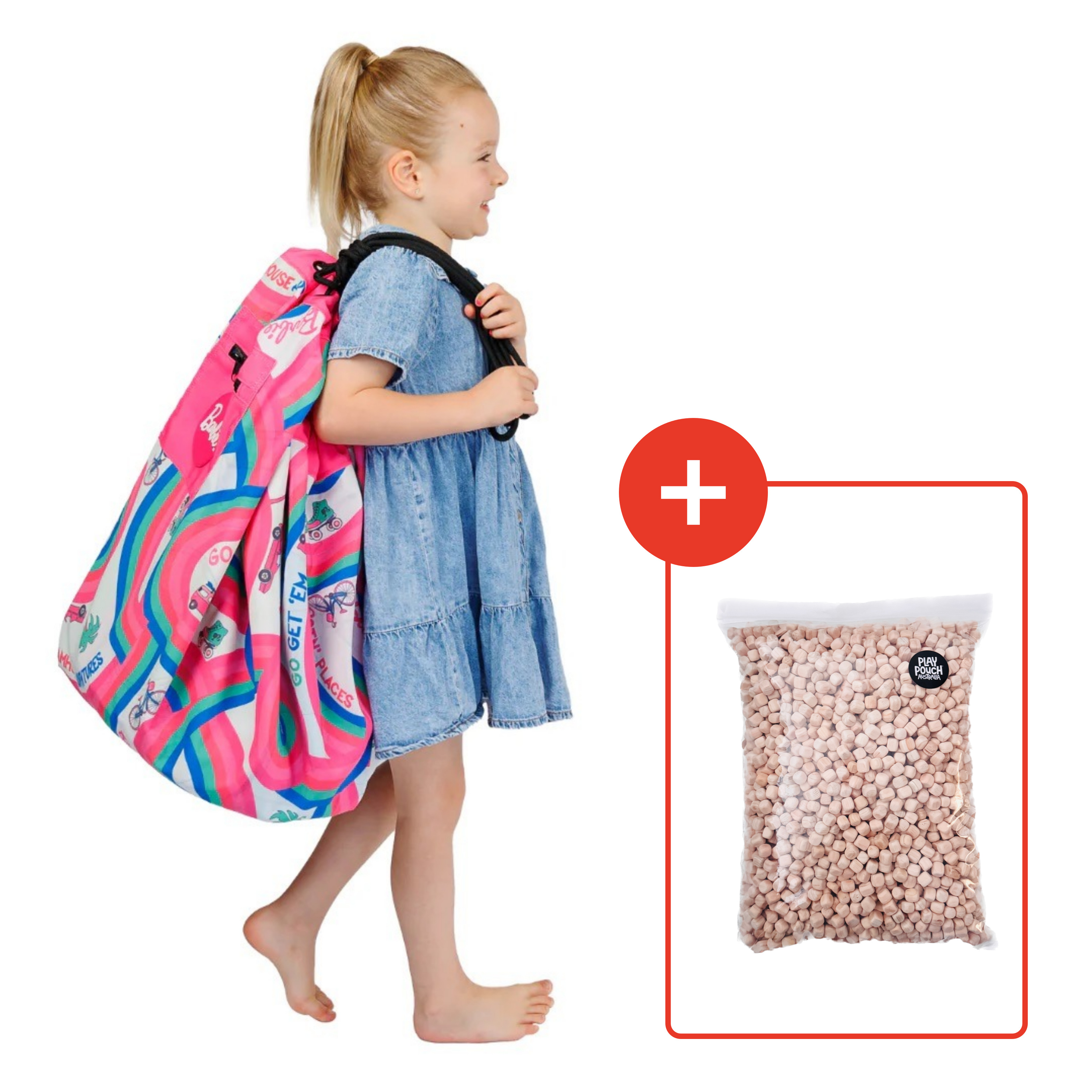 플레이파우치 정리백 PLAY POUCH + 편백나무칩 2kg