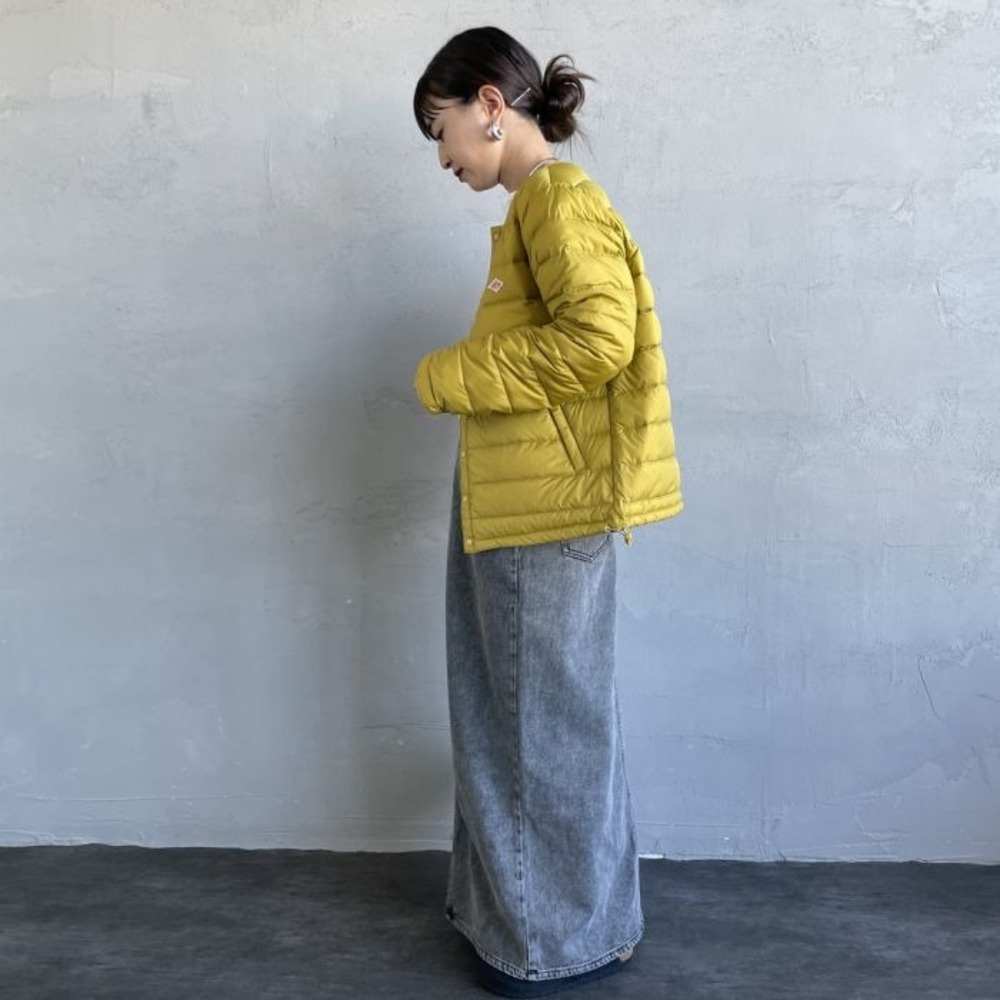 단톤 크루넥 이너 다운 경량 재킷 여성 2025AW DT-A0001RRT 머스타드 - 상세 이미지 3