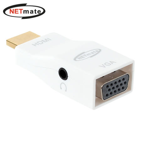 강원전자 넷메이트 HDMI to VGA(RGB)+Stereo 컨버터(젠더 타입/무전원) NM-HV04N
