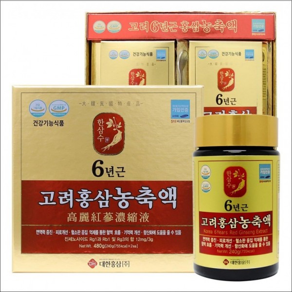 홍삼원액 홍삼 6년근 100%농축액 수험생 부모님 외국친구 건강식품 선물 240g2병 - 상세 이미지 2