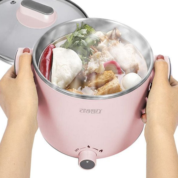 스테인리스 전기 냄비 1인용 전기 쿠커 소형 캠핑