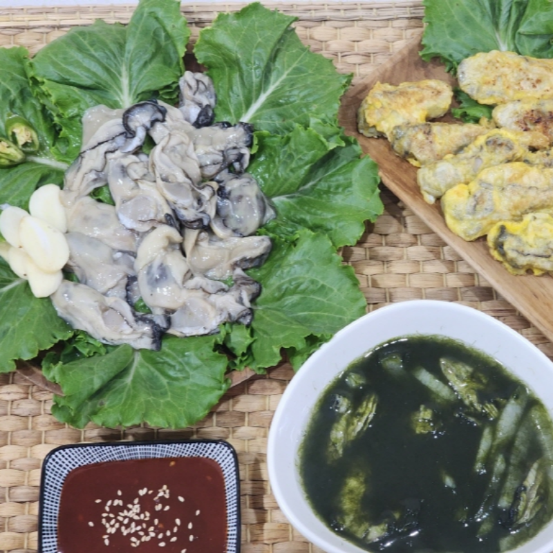 자연가득 통영 생굴 1kg 하프쉘 야채세트 굴매생이 굴 떡국 세트 300g 이미지 7