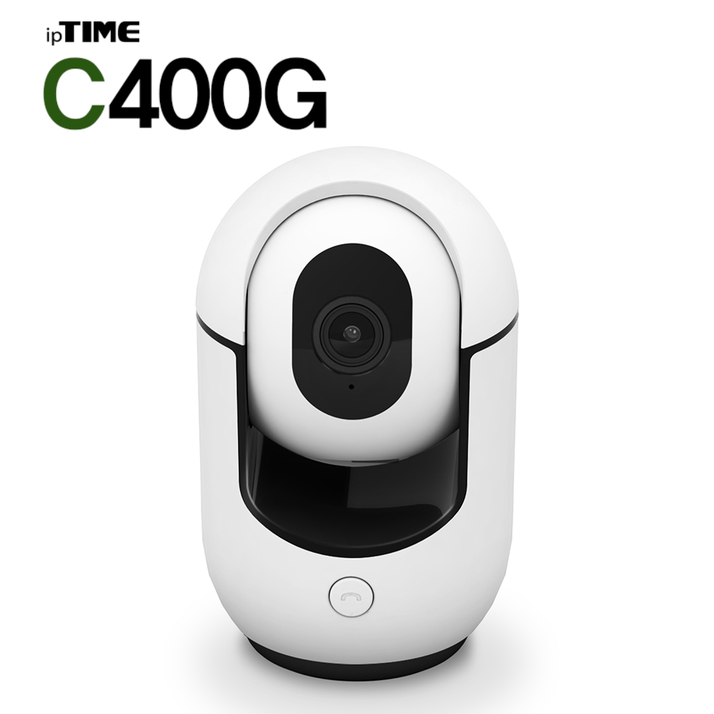 ipTIME C400G 홈캠 가정용 소형 400만화소 홈CCTV 무선 와이파이 회전형 - 상품 이미지