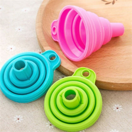 빛환 실리콘 접이식 깔때기 생활용품 과학실험교구 주방도구