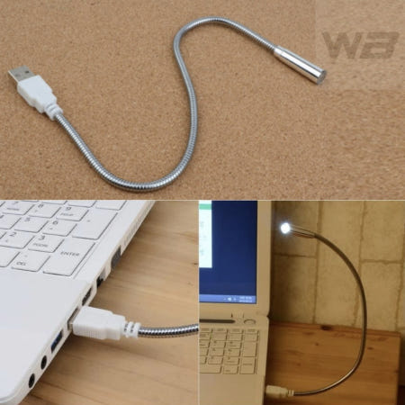 WISEBOLD협력사 와볼샵 USB연결 LED라이트 PC 노트북 조명등 독서등 여행용 램프 보조배터리 랜턴