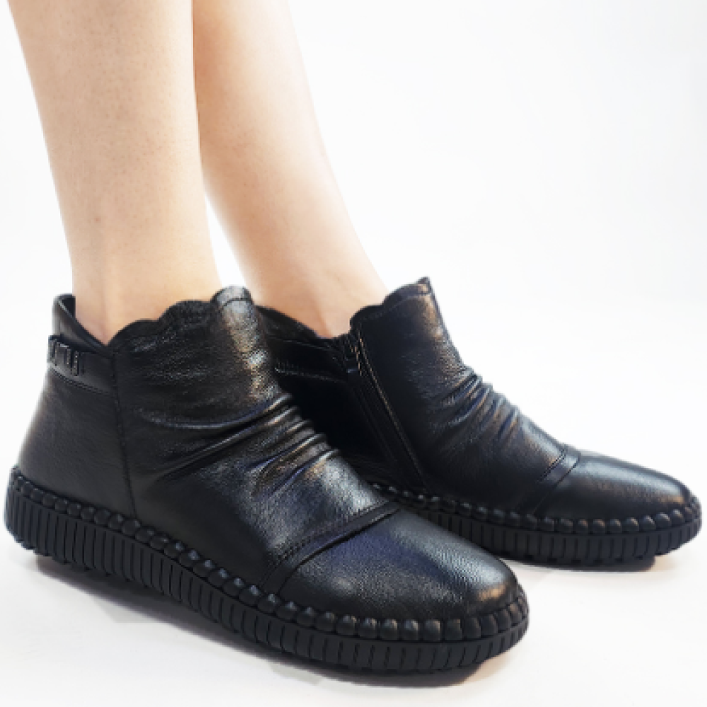 소가죽 방한 부츠 발편한 털 겨울 신발 588 - 상세 이미지 3