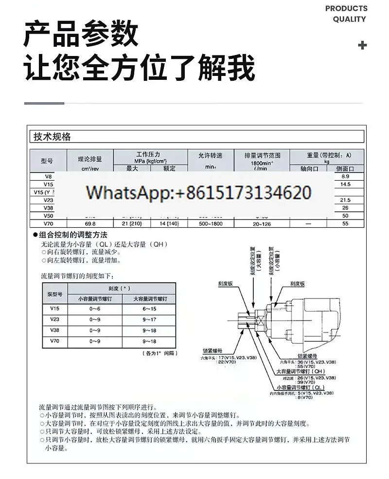 다진 플런저 펌프 V15A1RX-95A2V23A3A4V38V50V70-30-60RC