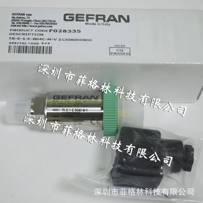 실제 TK-E-1-E-B04C-M-V 이탈리아 GEFRAN 압력센서