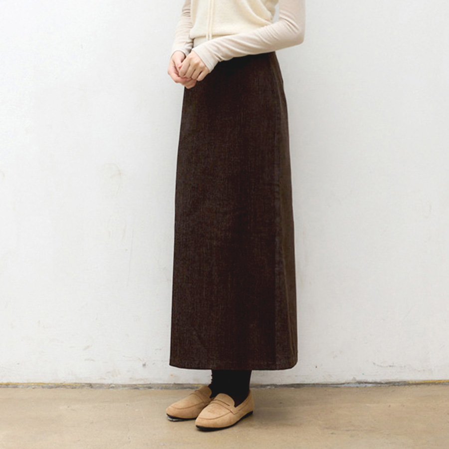 리얼쉘 포인트 에이치라인 스커트 (BROWN, 2 SIZE) - 상세 이미지 2