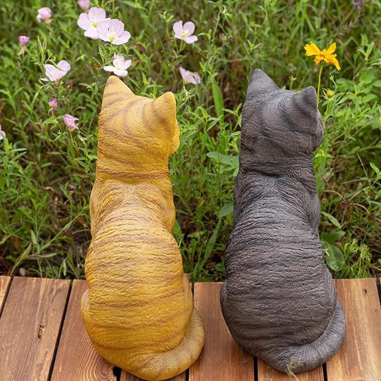 정원 귀여운 고양이 야외 조경 장식 유치원 동물 조각상 - 상세 이미지 5
