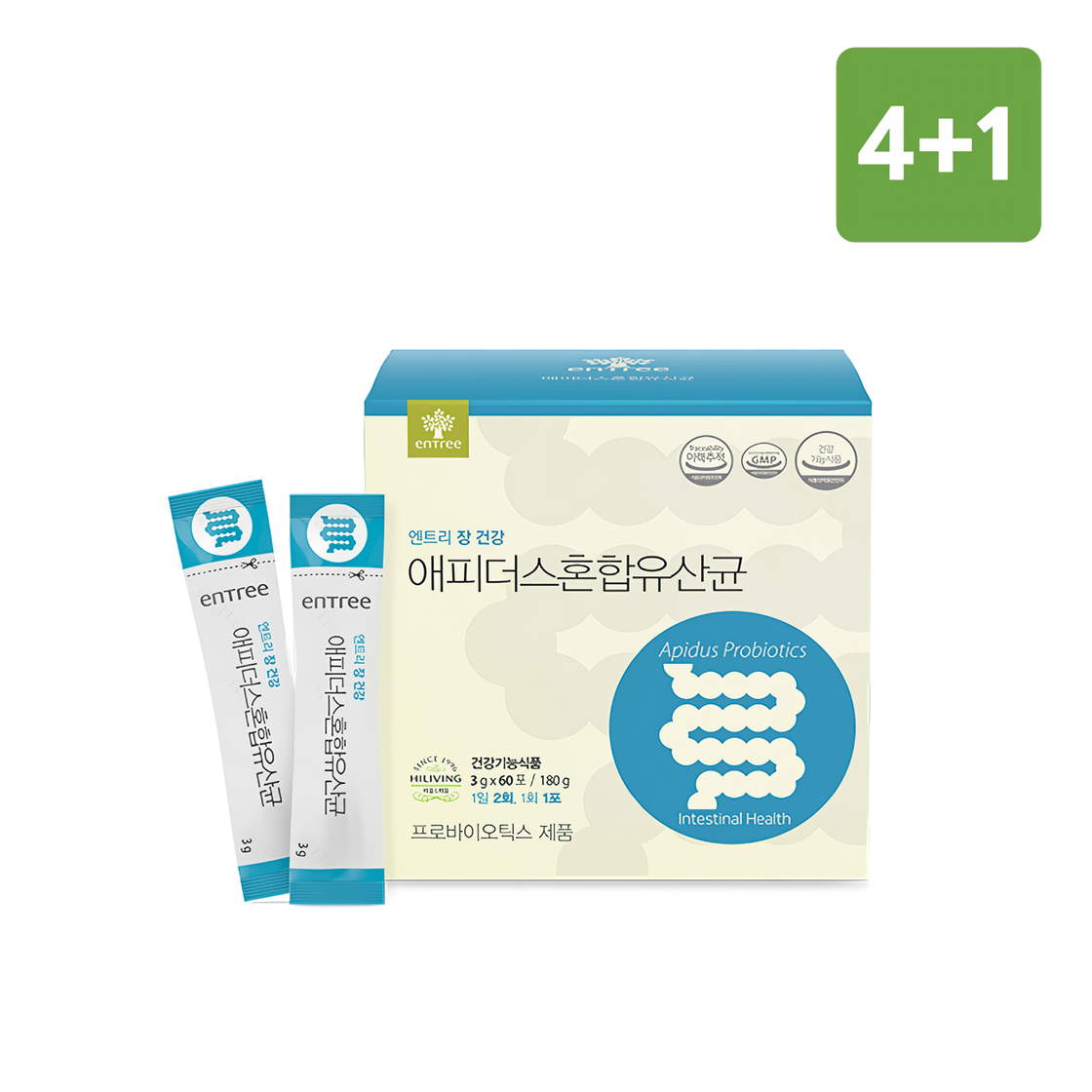 애피더스 혼합유산균 4+1 원활한 배변활동 장 건강 - 상품 이미지