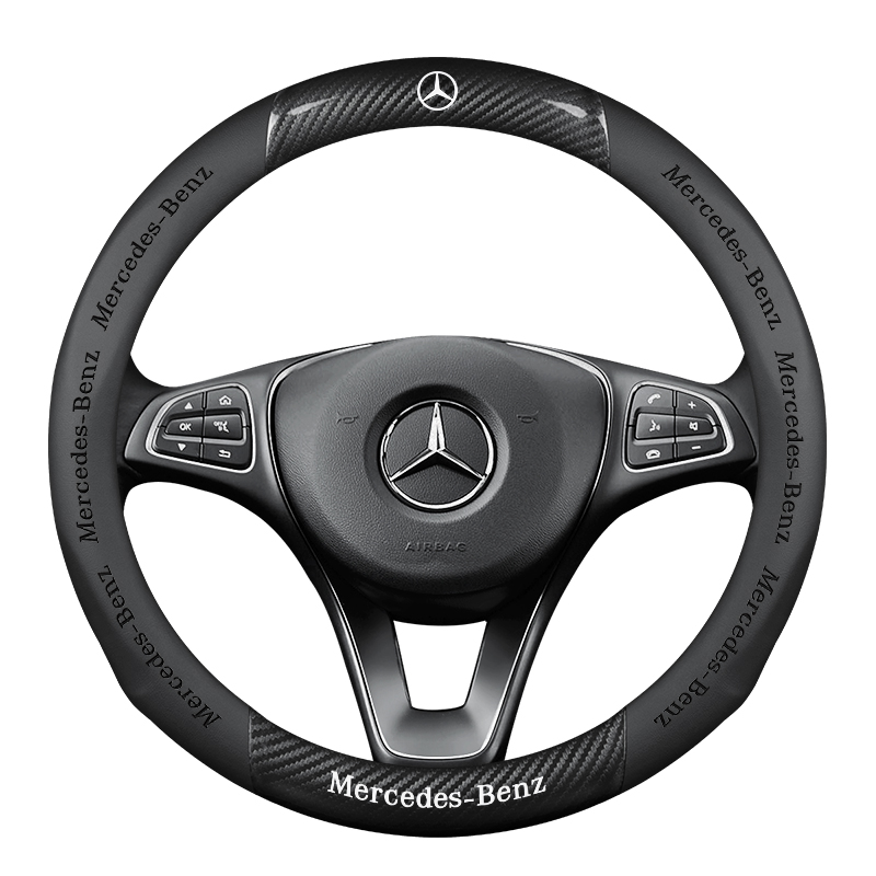 메르세데스 C클래스 C260L E300L GLC A200L GLB GLA 자동차 핸들 보호 라운드 3D 엠보스+카본 1 - 상품 이미지