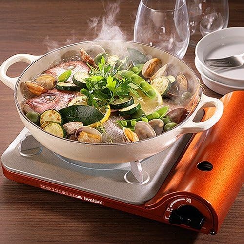 이와타니 카세트 후 슈퍼 달인 슬림 휴대용 가스레인지 슬림형 고화력 구조 CB-SS-1