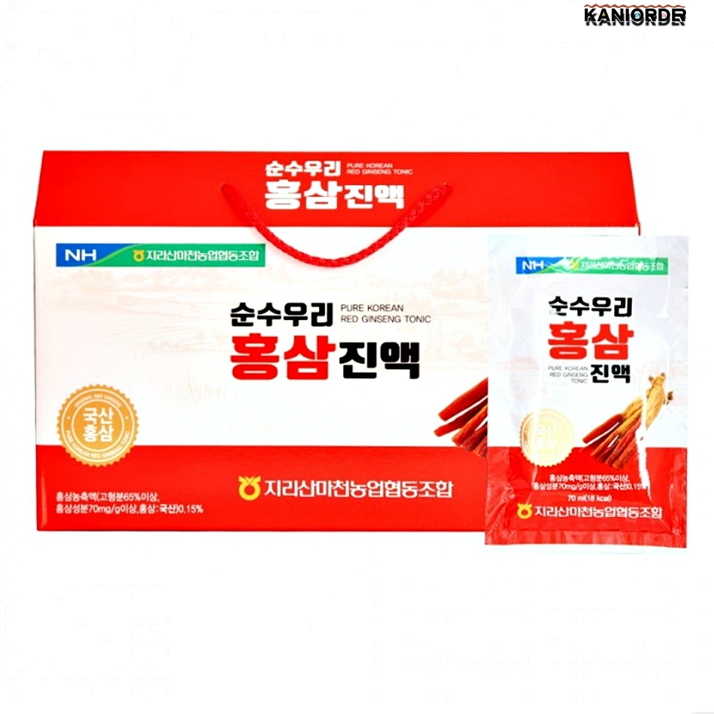 홍삼 파우치 6년근 100%국내산 수험생 부모님 홍삼액기스 선물세트 30포 - 상품 이미지