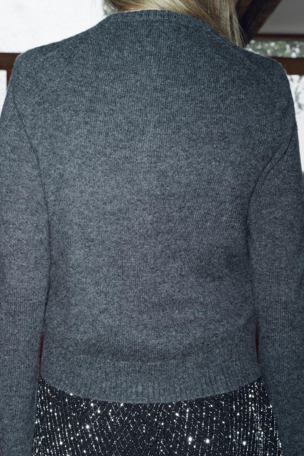 자라 100 울 베이직 카디건 2893/102 DARK GREY - 상세 이미지 5