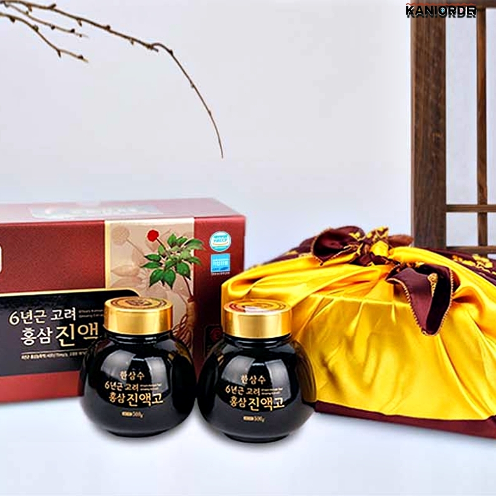 홍삼진액고 6년근 홍삼 농축액 피로회복 국내산 부모님 가족 명절 선물세트 500g2병 - 상품 이미지