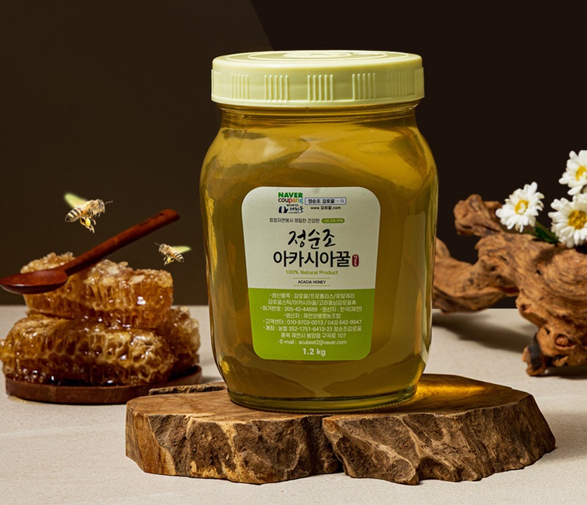 정순조감로꿀 아카시아꿀 국내산 천연 토종 자연 프리미엄 1.2kg - 상세 이미지 3