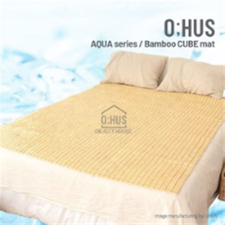 [O;HUS] 오후스 큐브 왕대나무 마작 카페트 더블 135X180CM