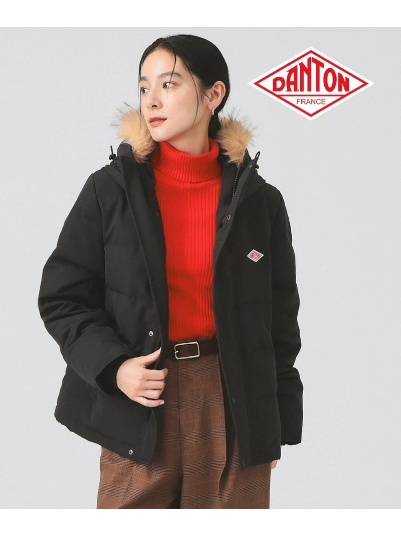 단톤 DANTON 페이크 퍼 후디드 다운 재킷 25AW 4Colors 올리브, M 이미지 6