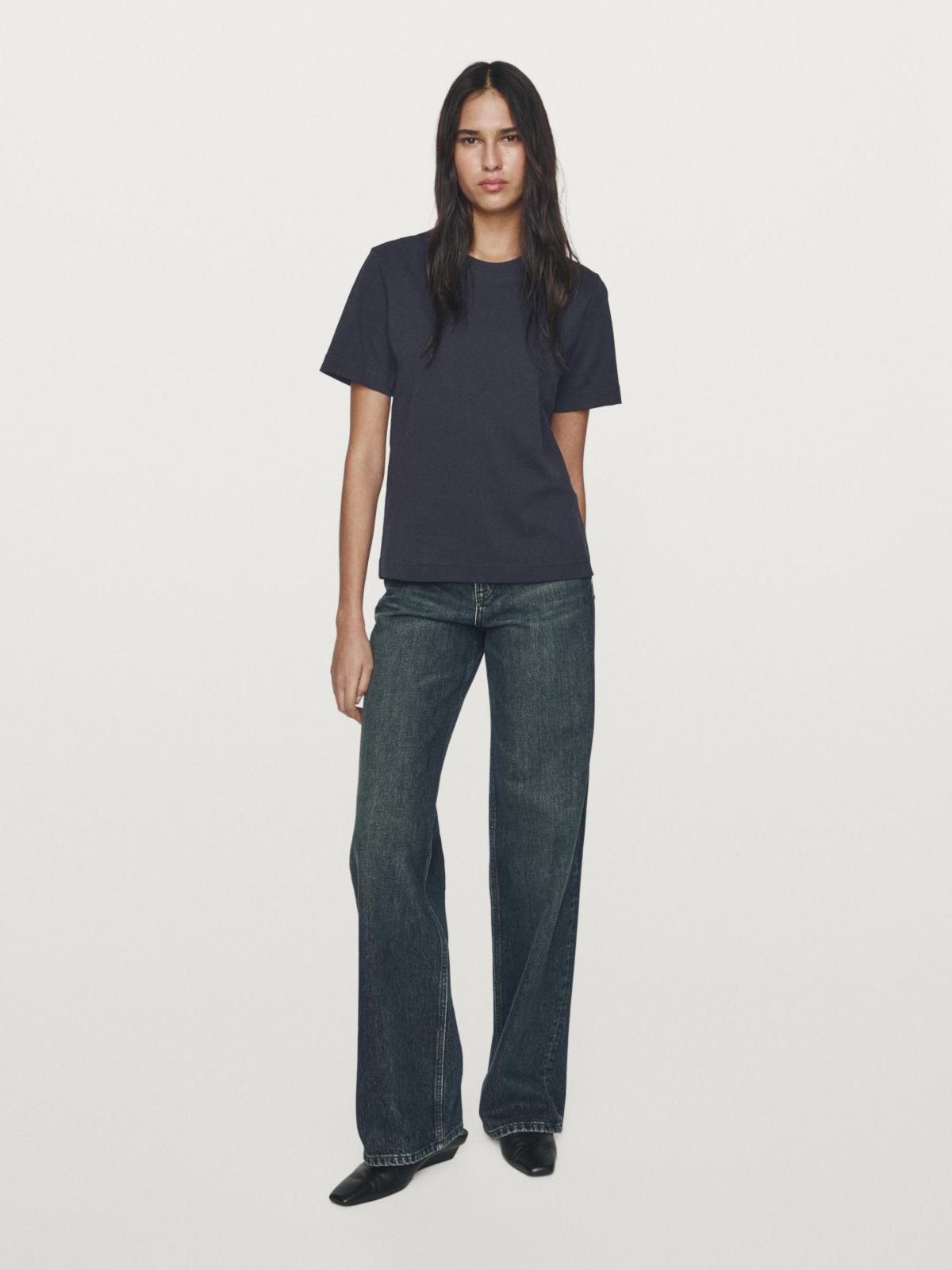 마시모두띠 코튼 인터록 크루넥 반팔 티셔츠 6823/541 NAVY BLUE - 상세 이미지 3