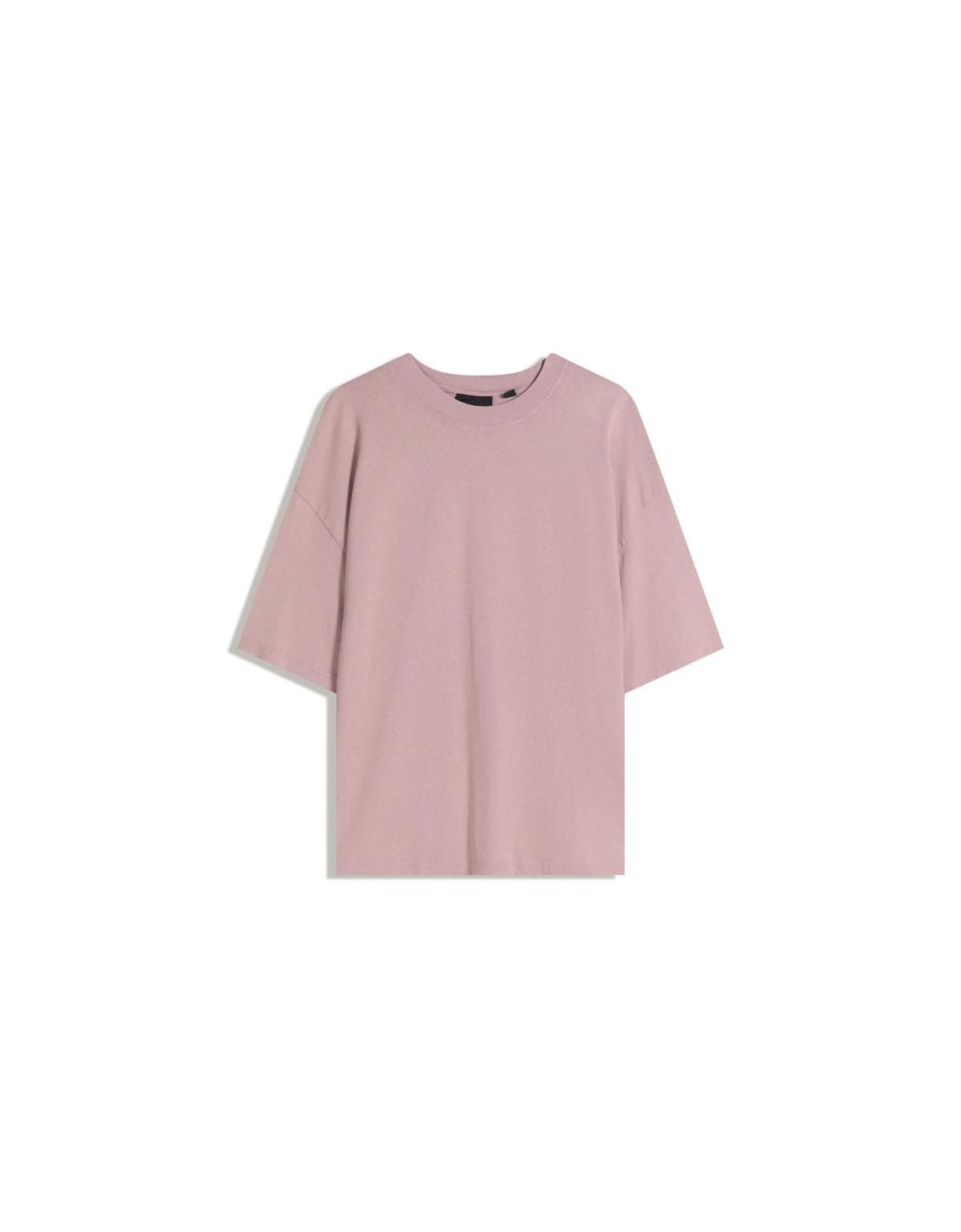 버쉬카 오버핏 베이직 반팔 티셔츠 7650/443 PINK - 상품 이미지