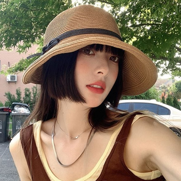 스트랩 여성 버킷 햇 데일리 버킷 햇 여름 휴가 - 메인 이미지
