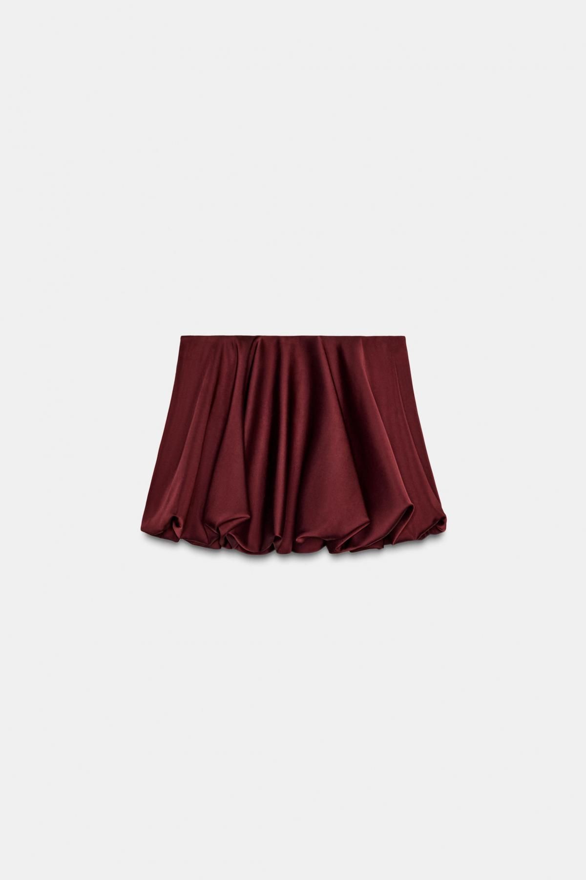 자라 버건디 벌룬 스커트 팬츠 9532/606 WINE - 상세 이미지 5