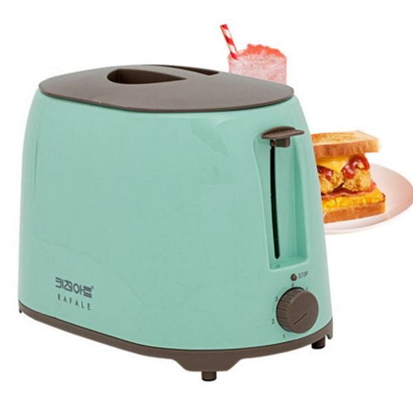 넓은 토스터기 2구 식빵 토스터기 다이얼 레트로 싱글