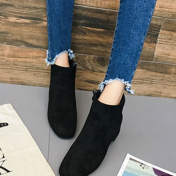 데일리 여성 앵클 부츠 첼시 앵클 부츠 스웨이드 겨울 - 메인 이미지