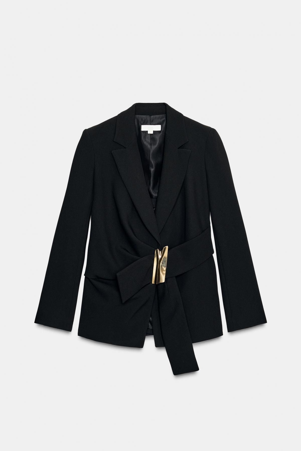 자라 벨티드 버클 블랙 블레이저 9363/590 BLACK - 메인 이미지