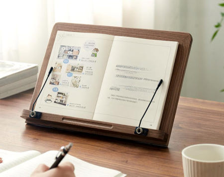 북시트 북레스트 스테이션 높이조절 독서대 원목 중간 월넛 중형 리프팅