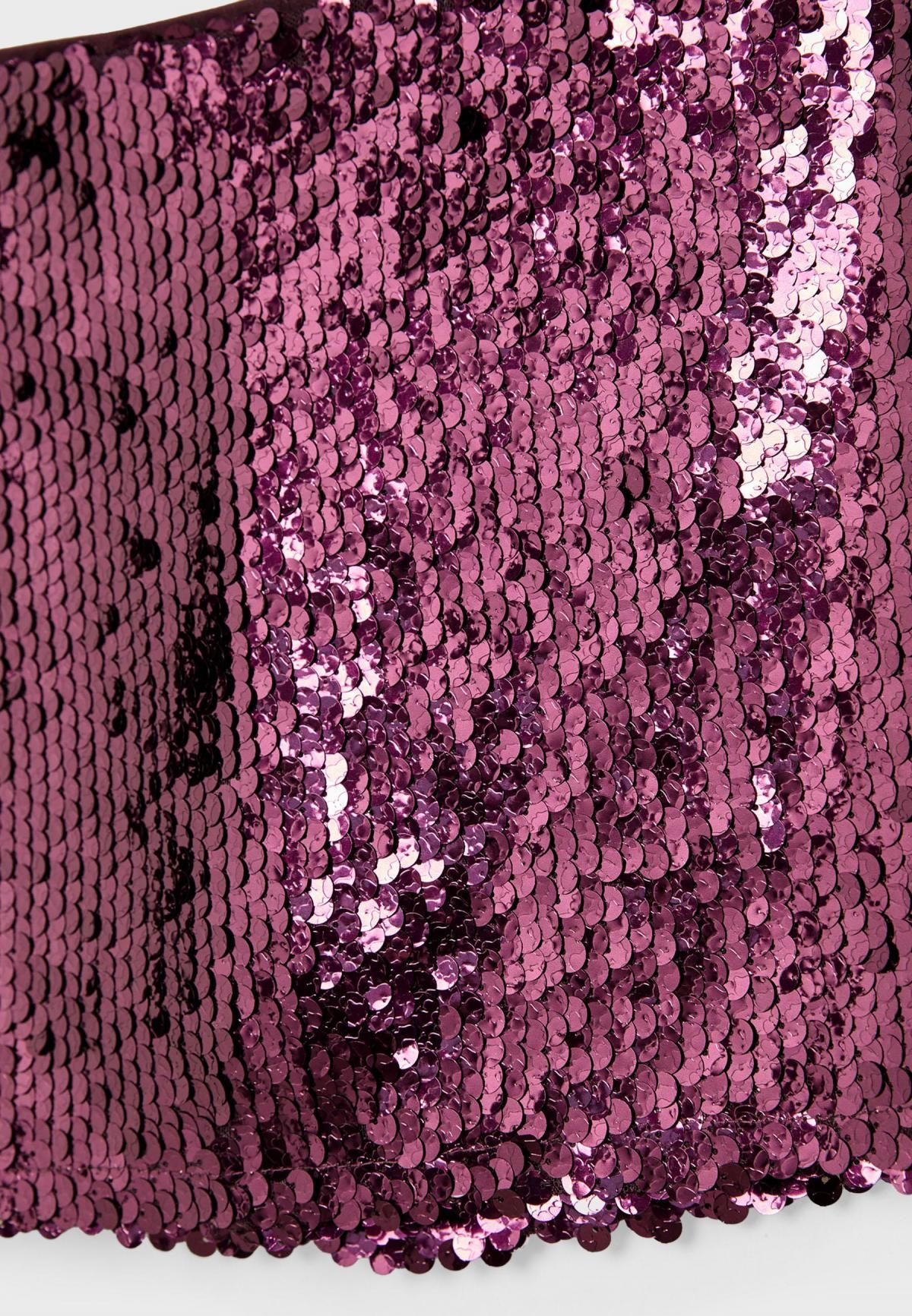 스트라디바리우스 글리터 시퀸 미니 스커트 8413/525 PURPLE - 상세 이미지 3