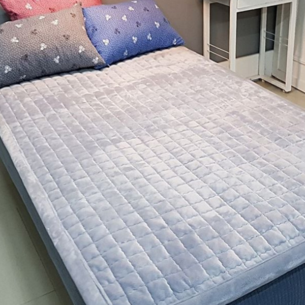 싱글 극세사 패드 이불 겨울 침대 패드 누빔