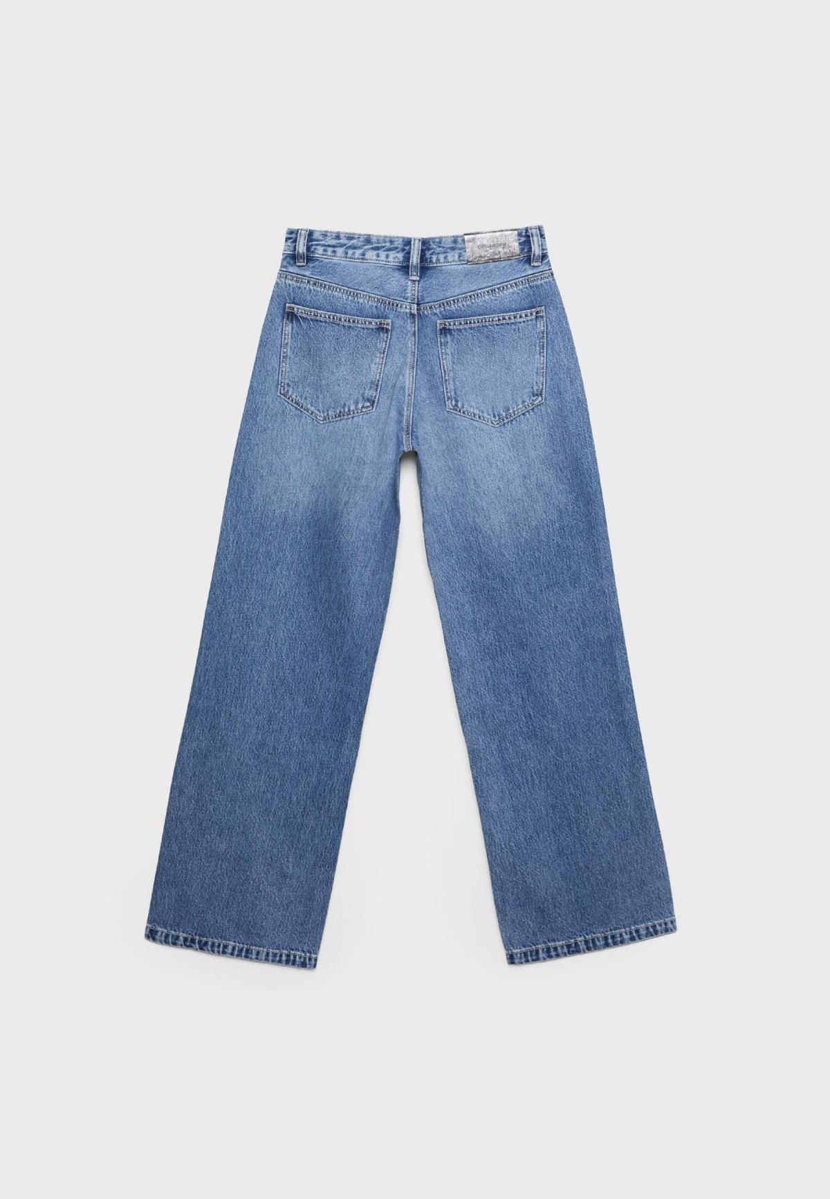 스트라디바리우스 라인스톤 스트레이트핏 데님 청바지 4895/967 MEDIUM BLUE DENIM - 상세 이미지 3