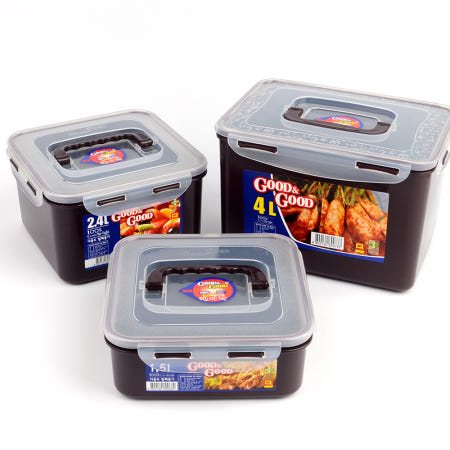 [혜명잡화마트] 김치통 핸디락 1.5 / 2.4 / 4L 냉장고보관통 주방용기 장아찌용기 고추장용기 냉장고