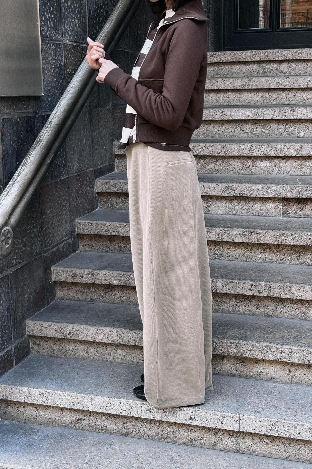 자라 코듀로이 와이드 벌룬 팬츠 5063/889 BEIGE - 상세 이미지 5
