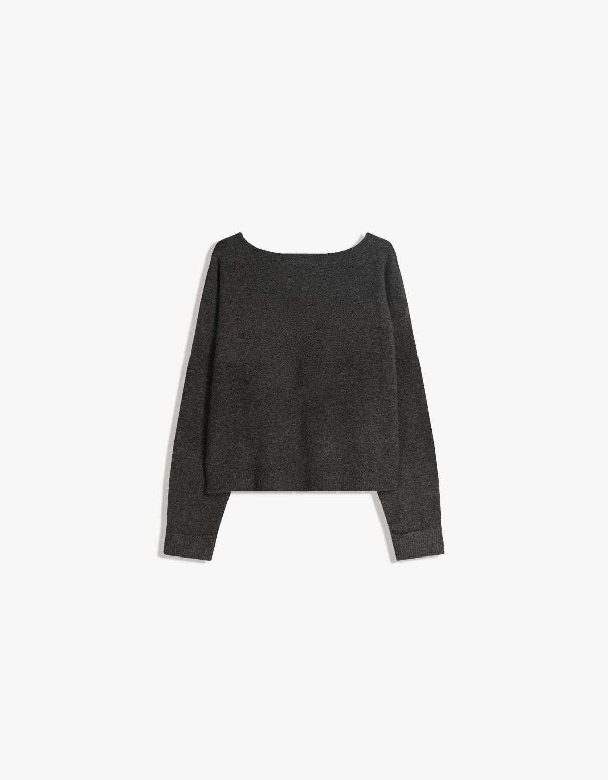 버쉬카 소프트터치 브이넥 니트 스웨터 7108/693 DARK GREY - 상세 이미지 2
