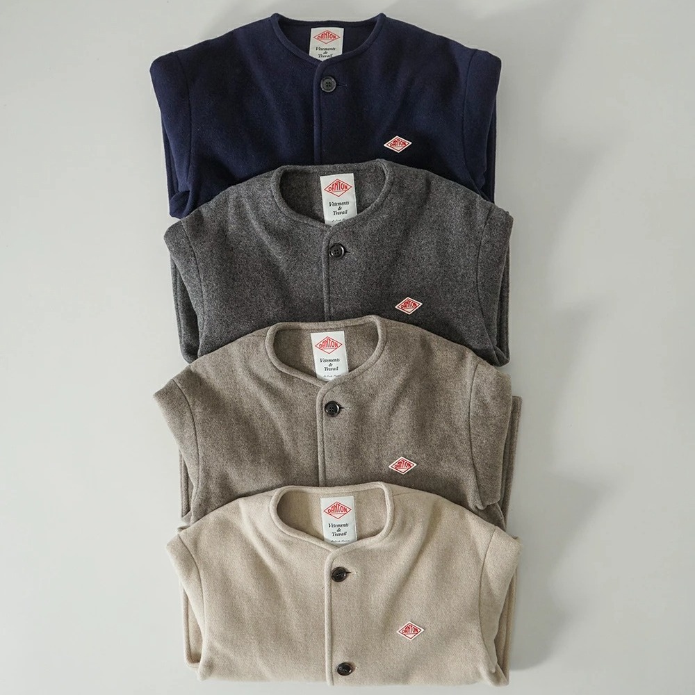 단톤 울 노카라 재킷 라이트 파일 노카라 자켓 25F/W DT-A0013 M.GREY, 34 - 상품 이미지