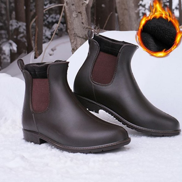 겨울 남녀공용 방한 부츠 앵클 남녀공용 기모 부츠 첼시 - 메인 이미지