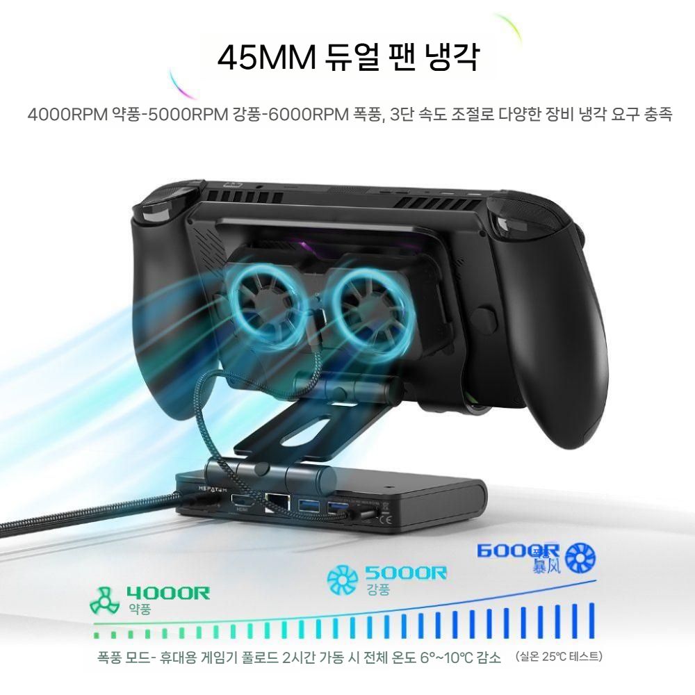 에이수스 로그 엑스박스 엘라이 엑스 마그네틱 듀얼 팬 냉각 도킹 스테이션 - 상세 이미지 2