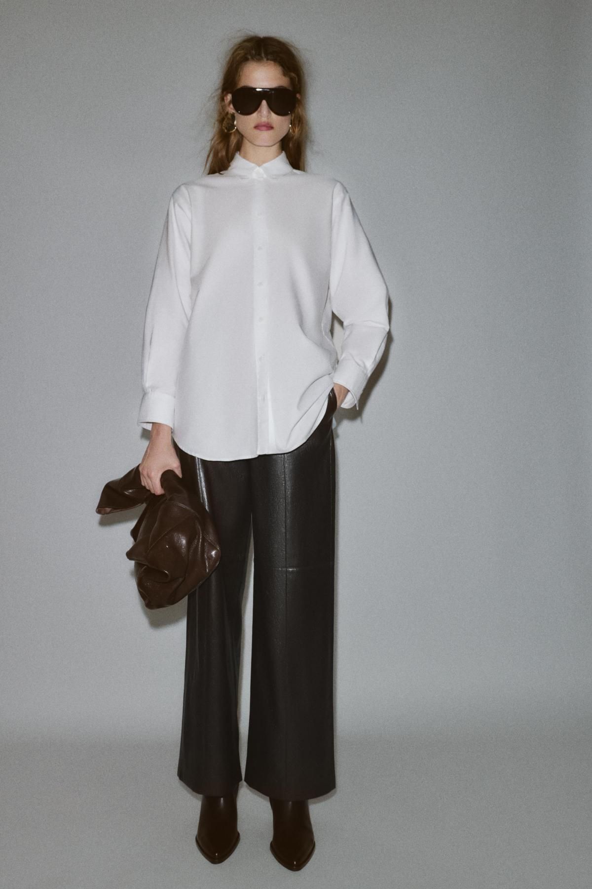 자라 오버사이즈 화이트 옥스포드 긴팔 셔츠 9785/310 WHITE - 상세 이미지 2