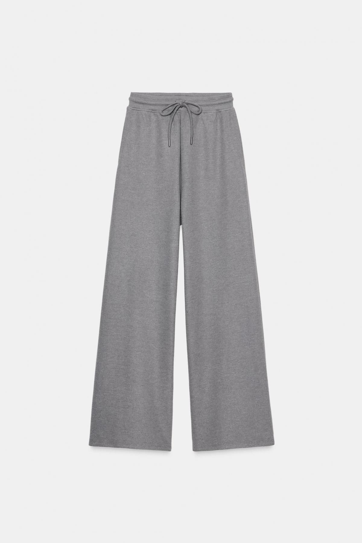 자라 소프트 리브드 와이드 스트레이트 팬츠 3253/837 MID-GREY - 메인 이미지