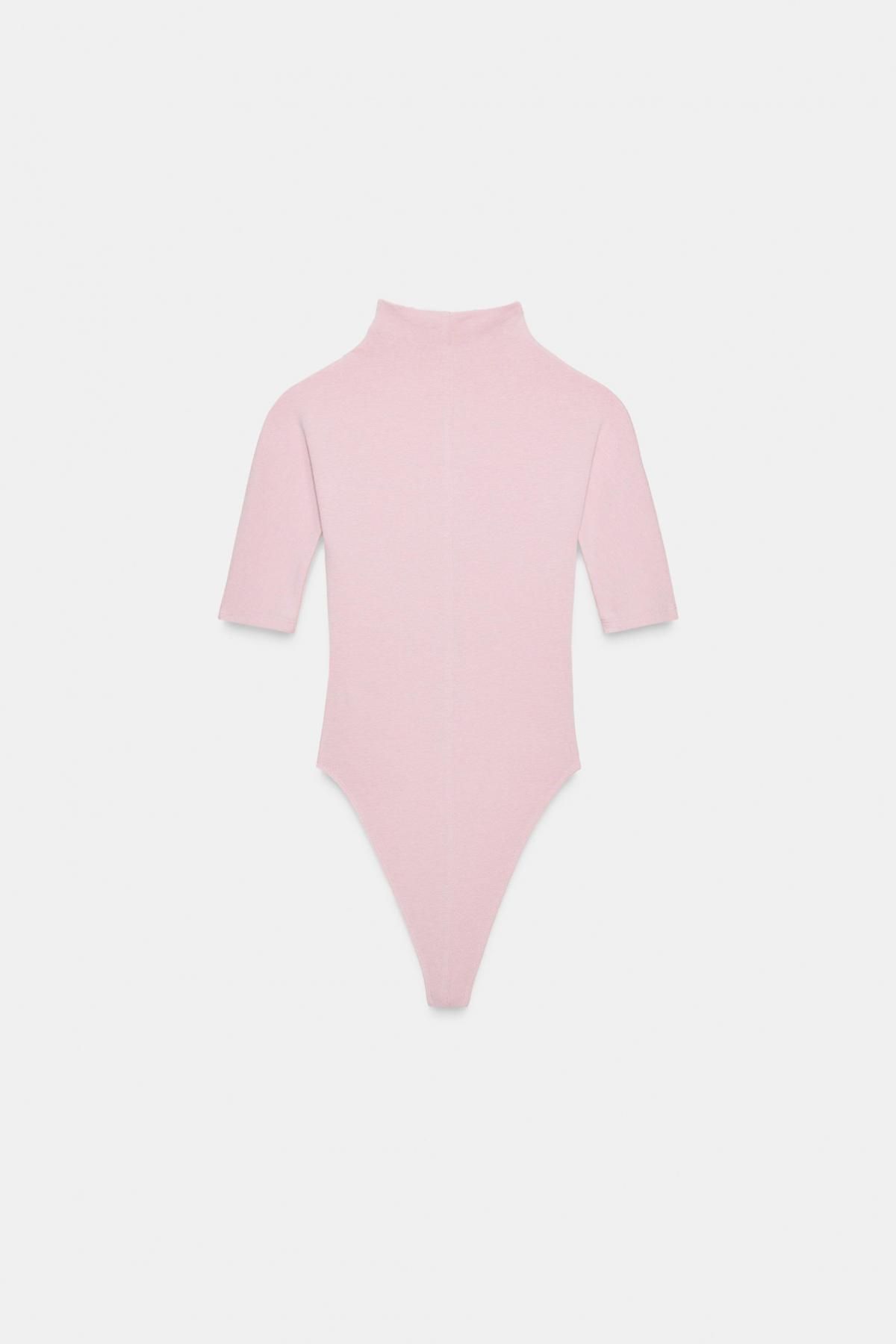 자라 페일핑크 하이넥 반팔 바디수트 4174/768 PINK - 상세 이미지 5