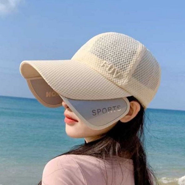 테니스 여성 메쉬 캡 모자 야구 날개 캡 모자 - 상품 이미지