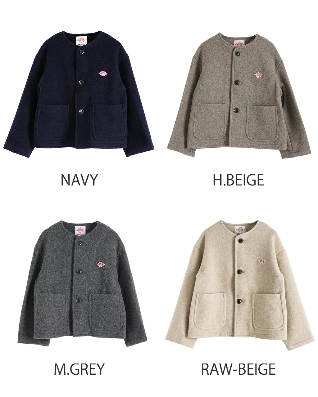 단톤 울 노카라 재킷 라이트 파일 노카라 자켓 25F/W DT-A0013 M.GREY, 36 - 상세 이미지 3
