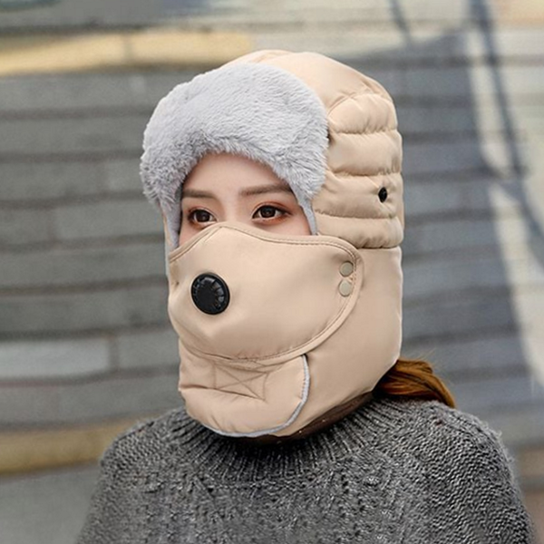 방한용 방한모 모자 귀달이 털 모자 마스크 겨울 - 메인 이미지