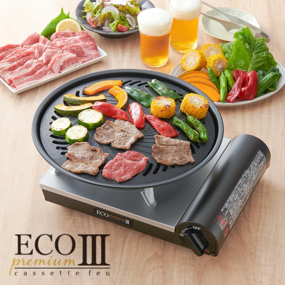 이와타니 카세트 에코프리미엄 Ⅲ 블랙 내연식 휴대용 가스버너 비상조리기 CB-EPR-3-B - 상세 이미지 2